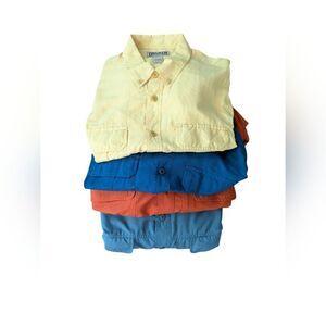 Duluth Trading Company Button-Up Shirt Bundle - Yellow, Blue, Orange XLT